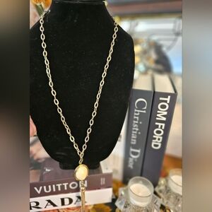 20" Long Golden Vintage Necklace